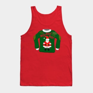 Tacky Christmas Sweater | Ho! Ho! Ho! Santa | Cherie's Art(c)2021 Tank Top